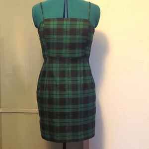 Plaid tartan mini dress
